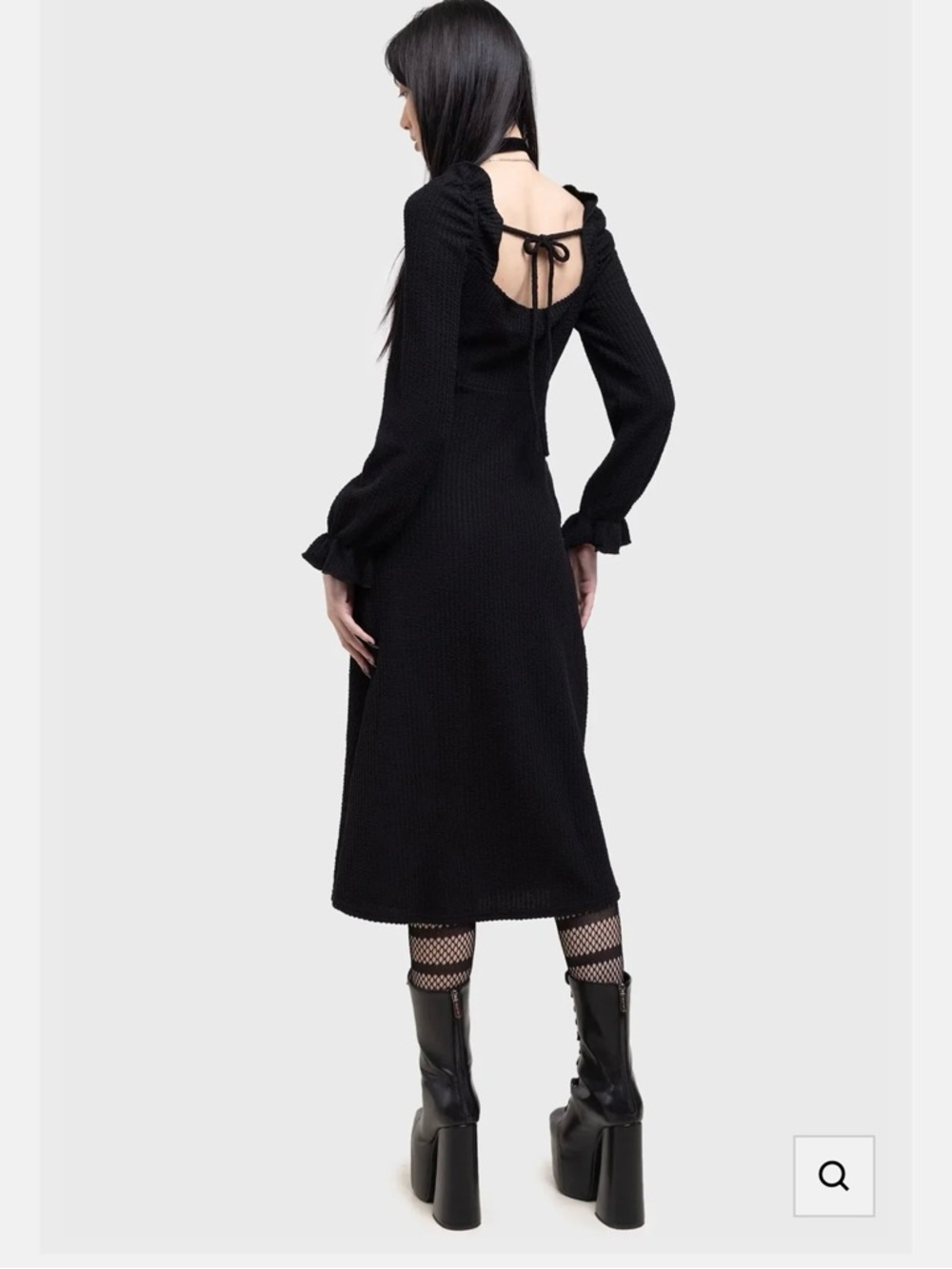 Killstar Black Long Sleeve Midi Dress - Picture 4 of 10
